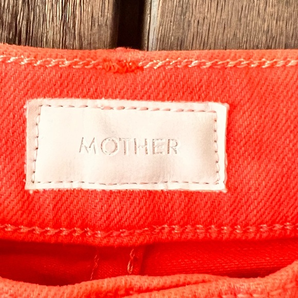 Mother The Swooner Rascal Ankle Fray Flame Scarlet Size 28 - Picture 5 of 10